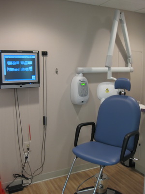 Office photo of xray room patient area