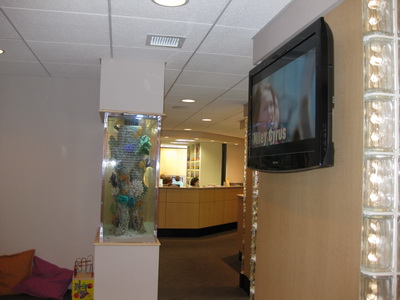 Office photo of aquarium tv